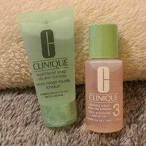 Clinique liquid soap and toner